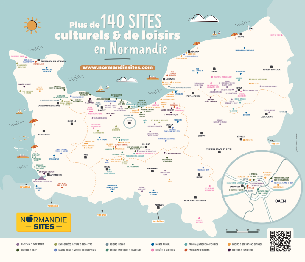 Image par défaut illustrant le propos de l'article Une nouvelle carte illustrée de nos sites de Normandie Sites